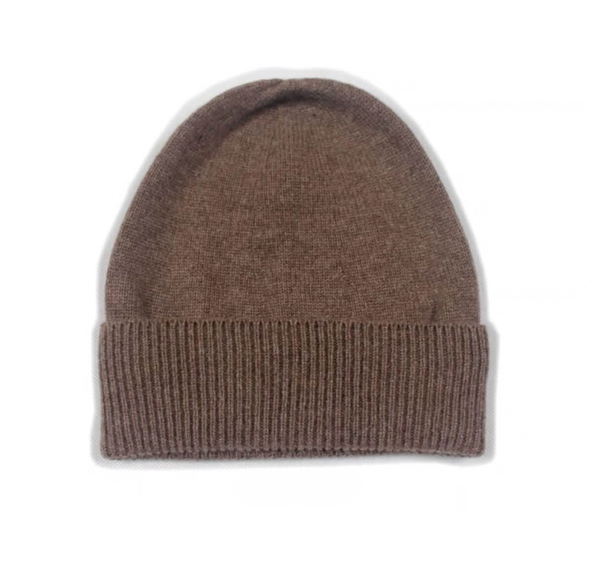 women cashmere beanie in camel color 