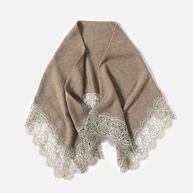 women cashmere scarf cape in camel color