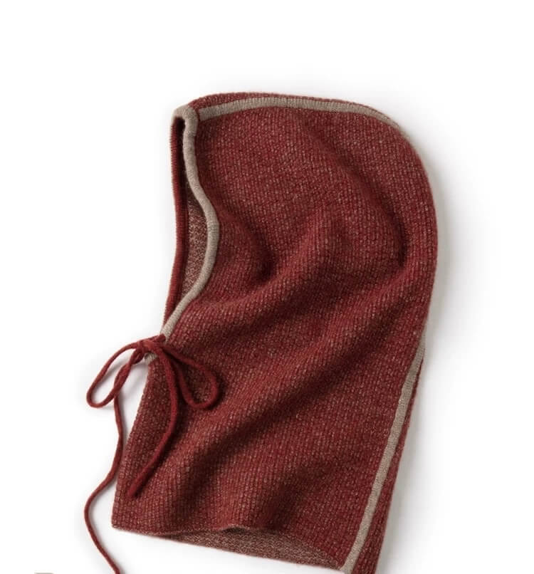 Luxury pure cashmere hoodie hat – soft and warm winter essential
