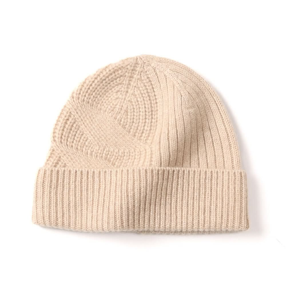 100% cashmere beanie hats ribbed cashmere hats