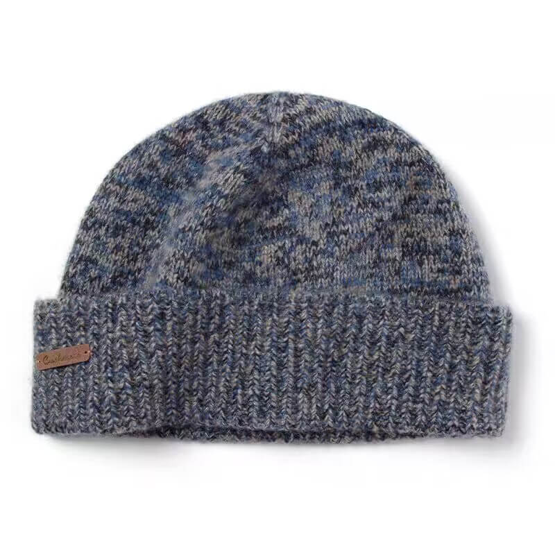 Luxury Men's 100% Cashmere Beanie in grey 