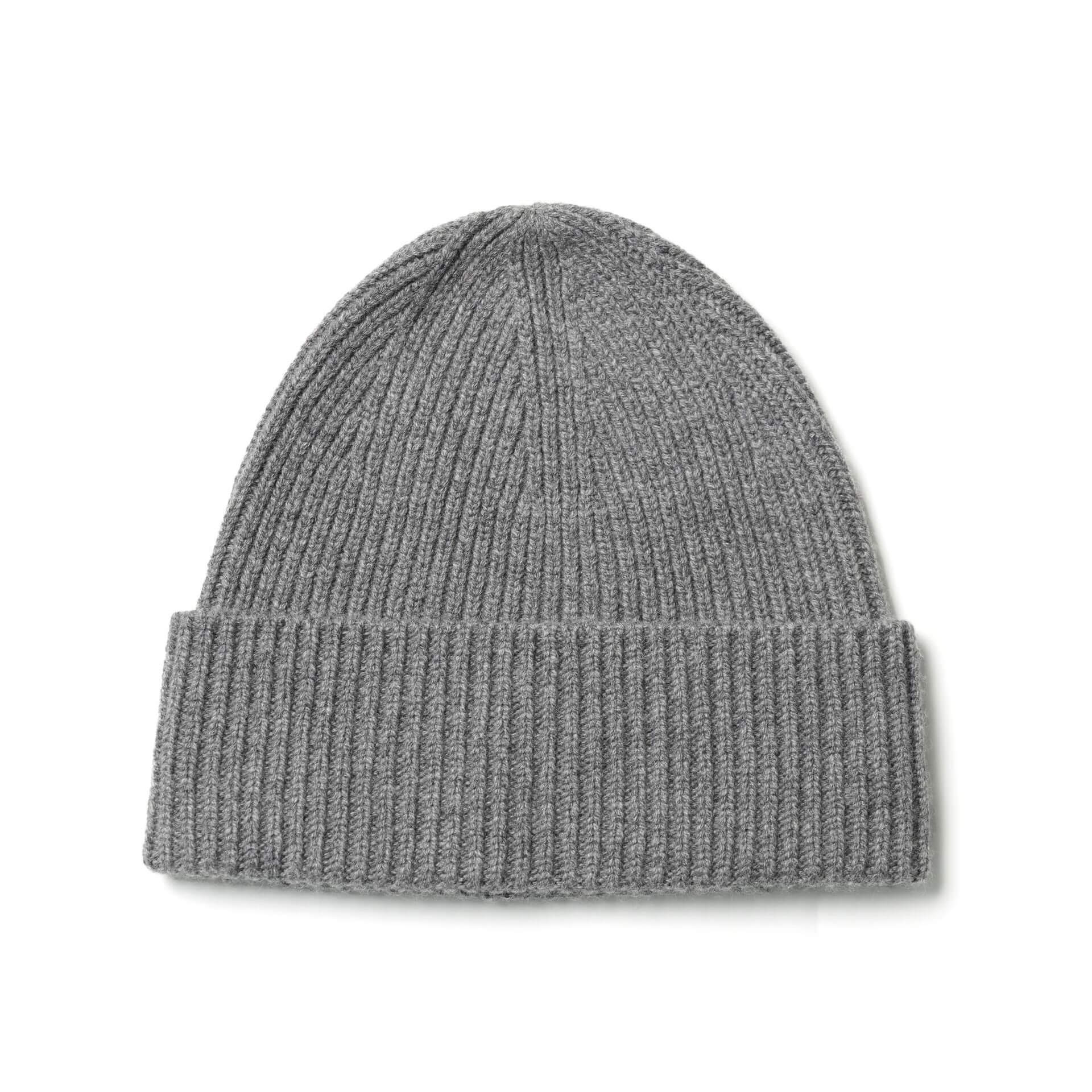 women's men's cashmere ribbed beanie hats in dark grey, the best Christmas gifts