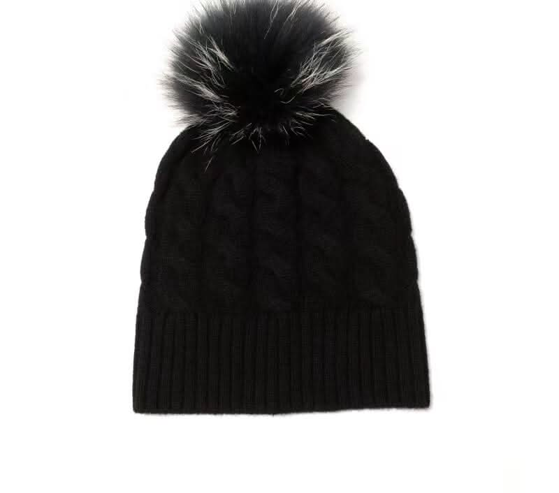 pure cashmere ribbed beanie hats