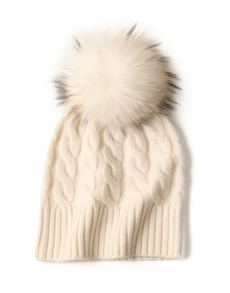 pure cashmere ribbed beanie hats