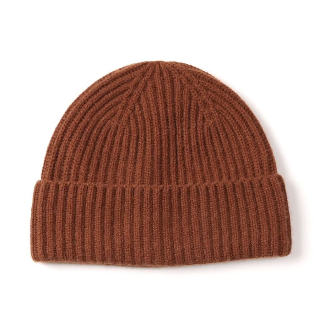 100% cashmere beanie hats ribbed cashmere hats