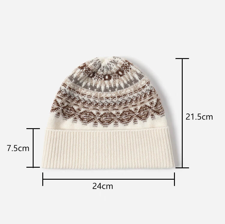 	Soft pure cashmere winter hat for women
