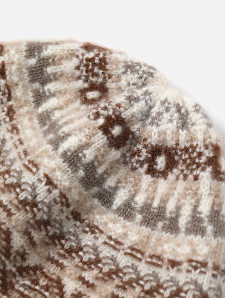 Cozy Fair Isle 100% cashmere beanie holiday gift