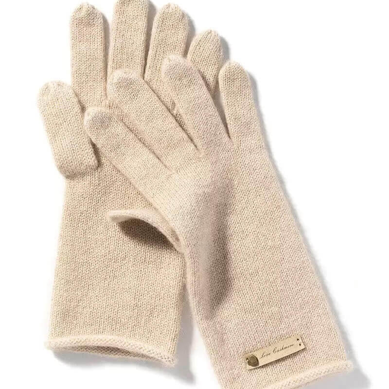 Women’s 100% Cashmere Gloves in beige