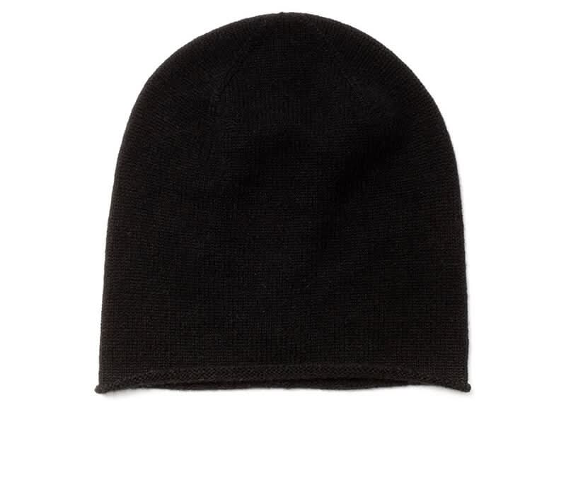 women cashmere black beanie hats