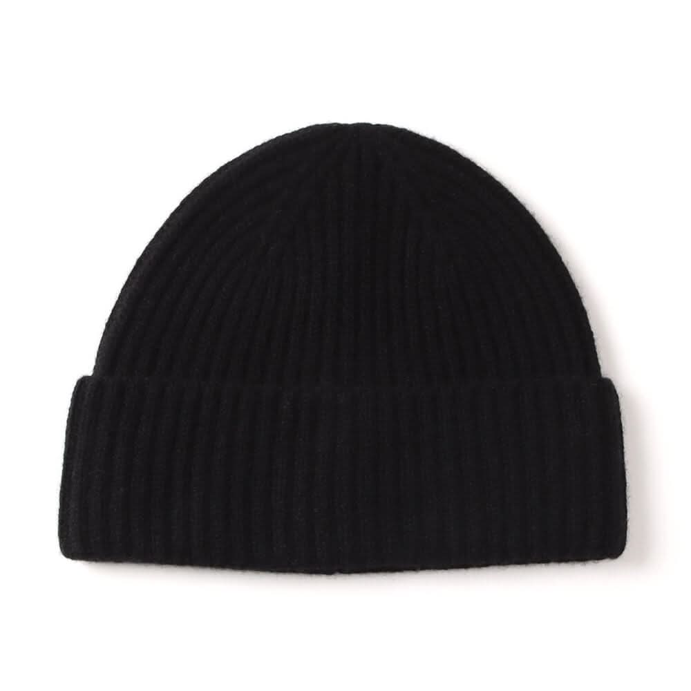 100% cashmere beanie hats ribbed cashmere hats
