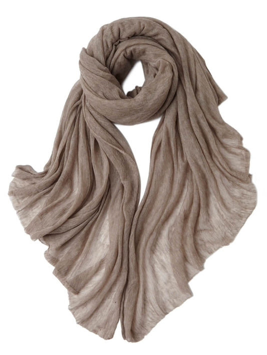 knitting camel color cashmere shawl light weight for women