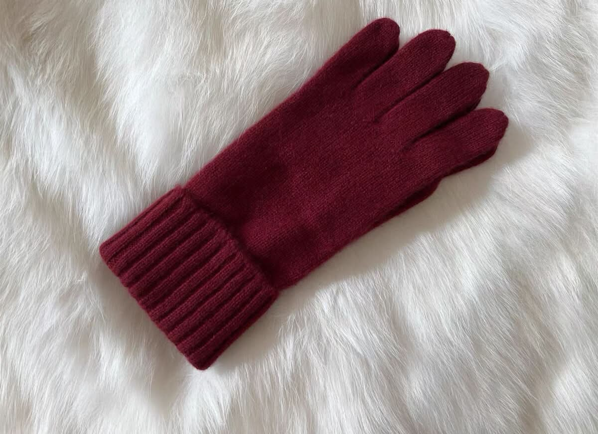 women winter pure cashmere gloves 