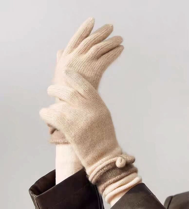 Ideal for fireside lounging and cabin retreats wear a pair of women's cashmere gloves