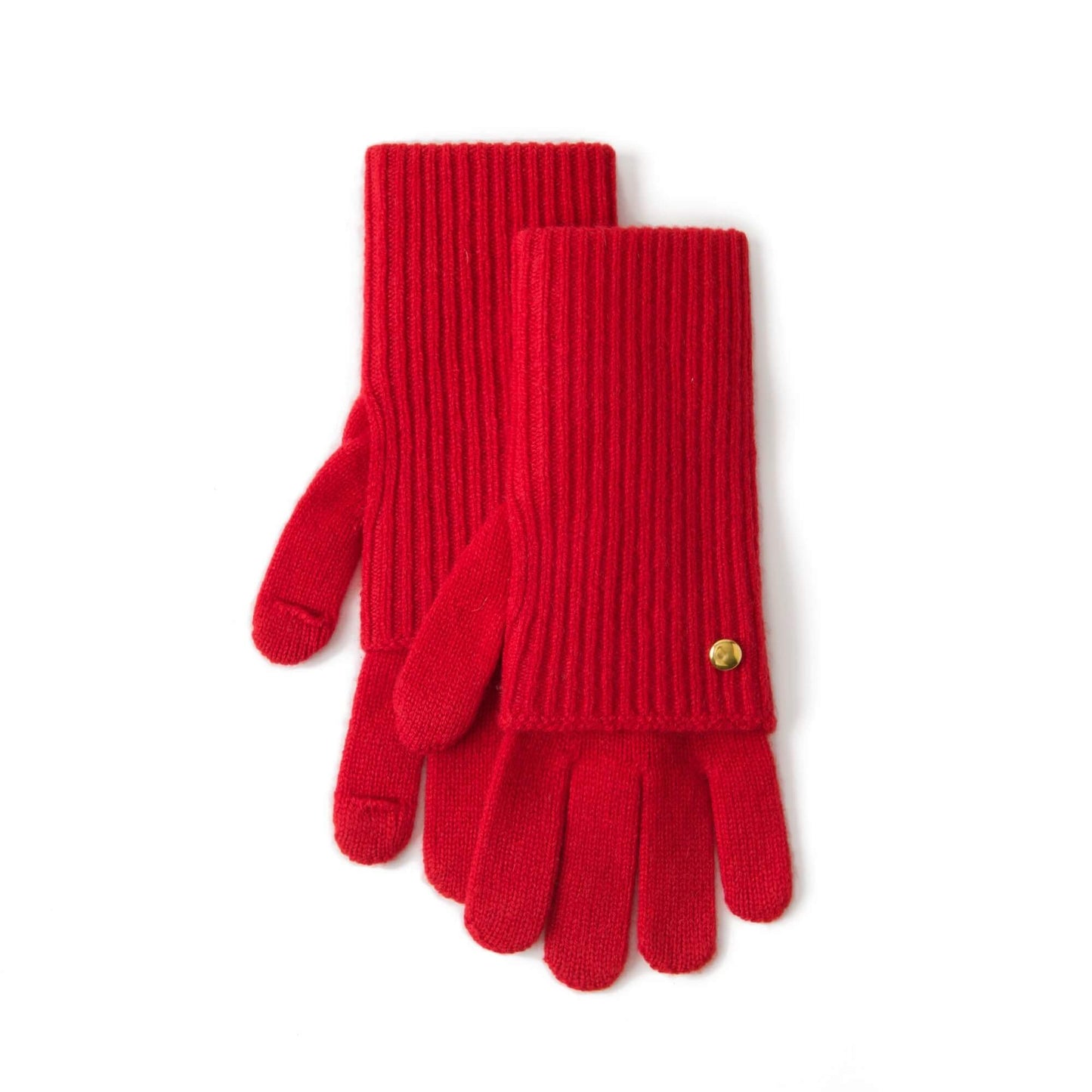 women's  long cashmere Touchscreen gloves in red