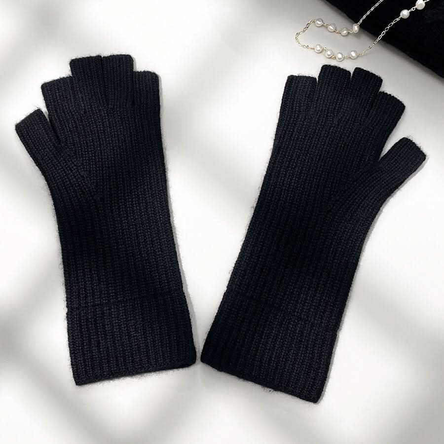 women pure cashmere chunky gloves