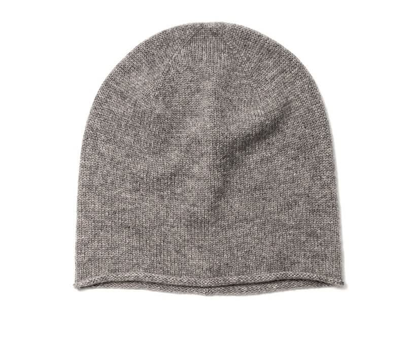 women cashmere grey beanie hats