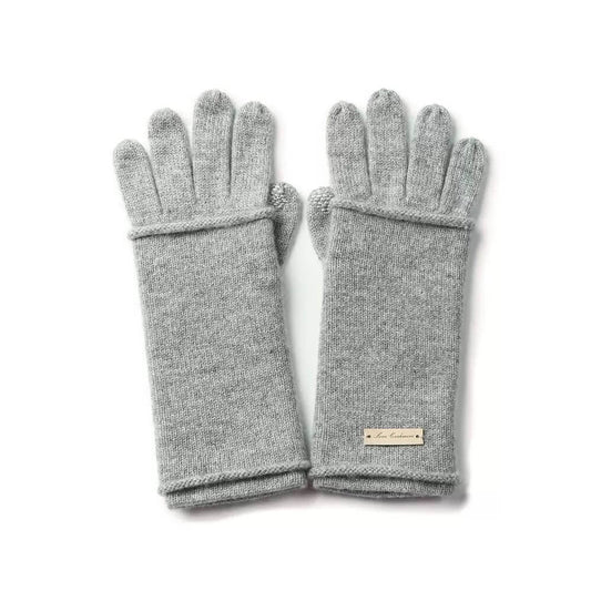 Luxurious Women's 100% Cashmere Convertible Gloves in grey 