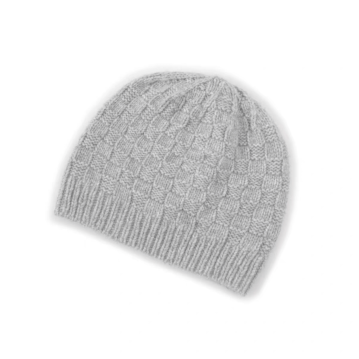 Premium Men's 100% White Cashmere Beanie - Timeless Warmth, Crafted for Comfort