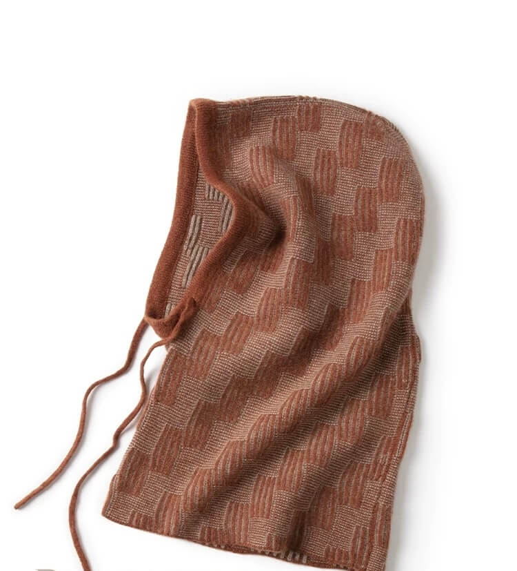 	Luxury women’s cashmere winter balaclava in mixed tones