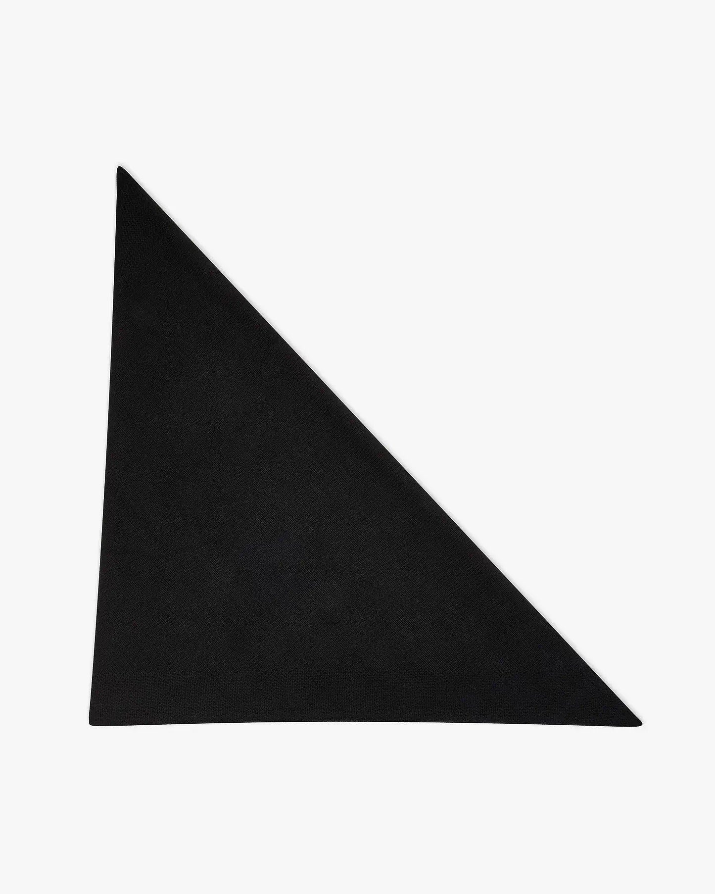 100% cashmere knitted triangle shawl in black for women