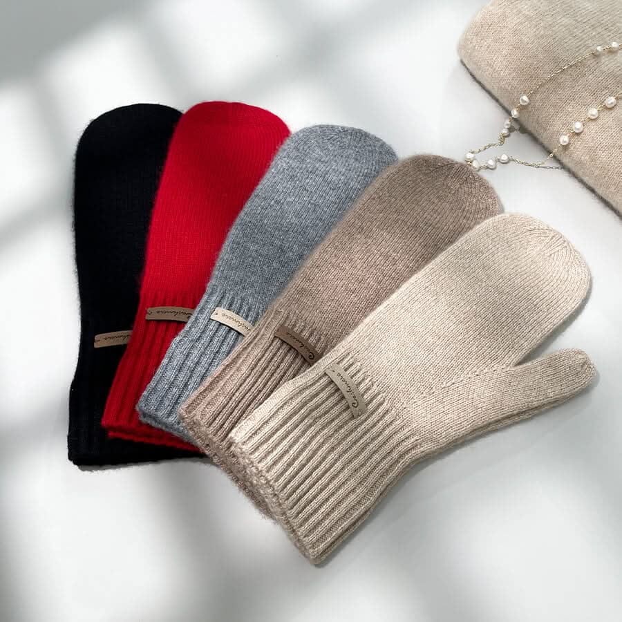 cashmere mitten gloves