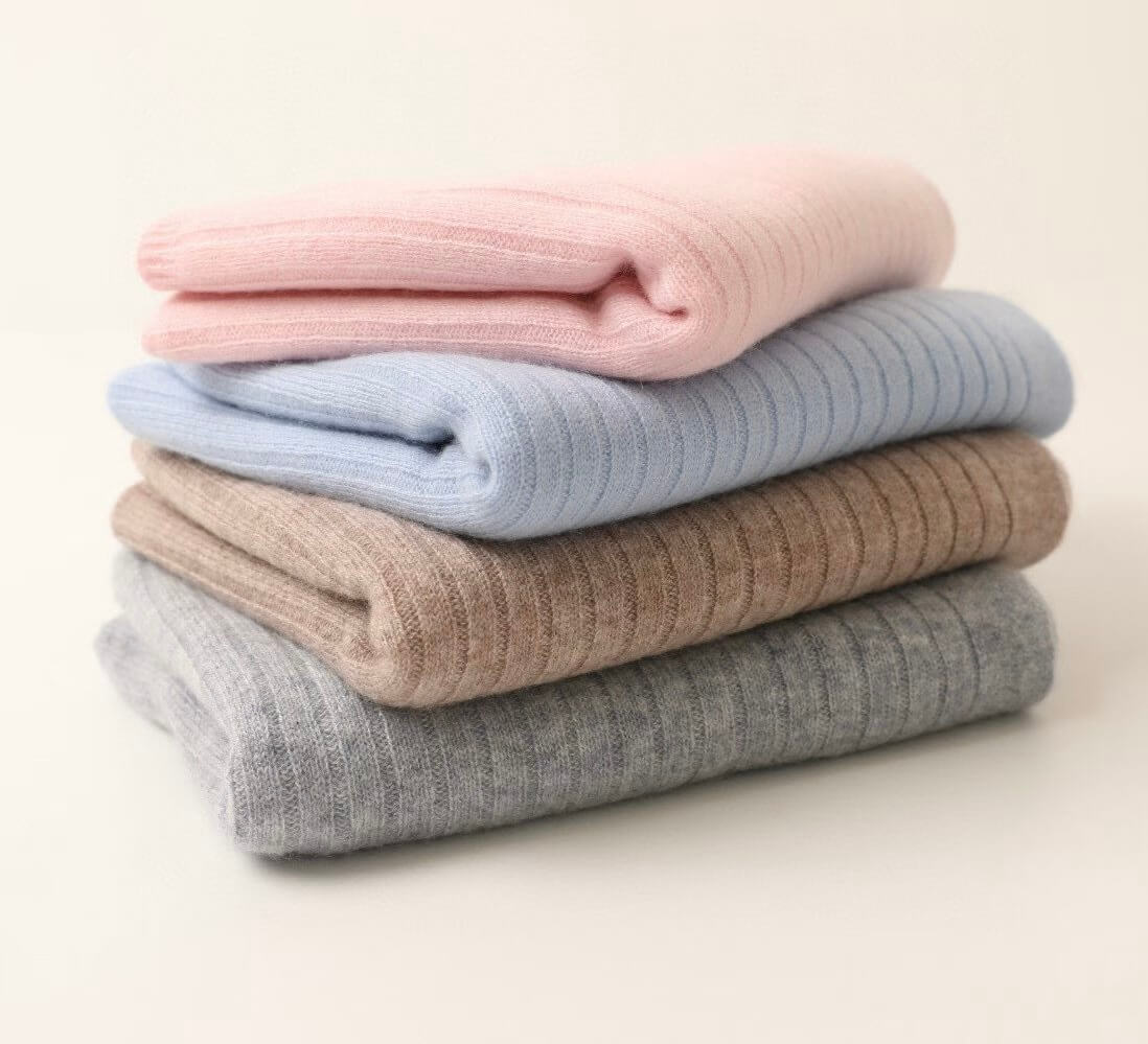 luxury infant blanket in navy made of natural cashmere with smooth hand feel