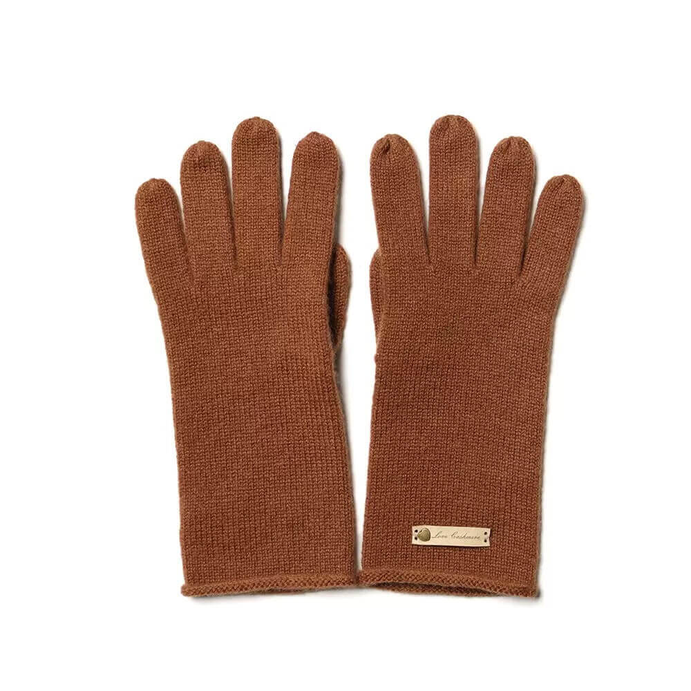 Women’s 100% Cashmere Gloves in orange