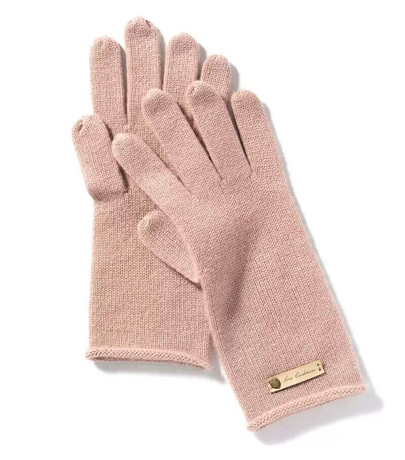 Women’s 100% Cashmere Gloves in pink