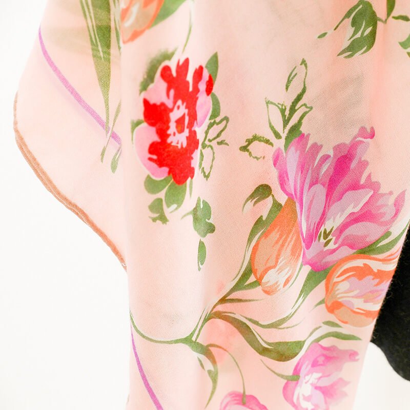 Ethereal 100% Cashmere Printed Square Scarf – Lightweight Luxury, Artfully Crafted