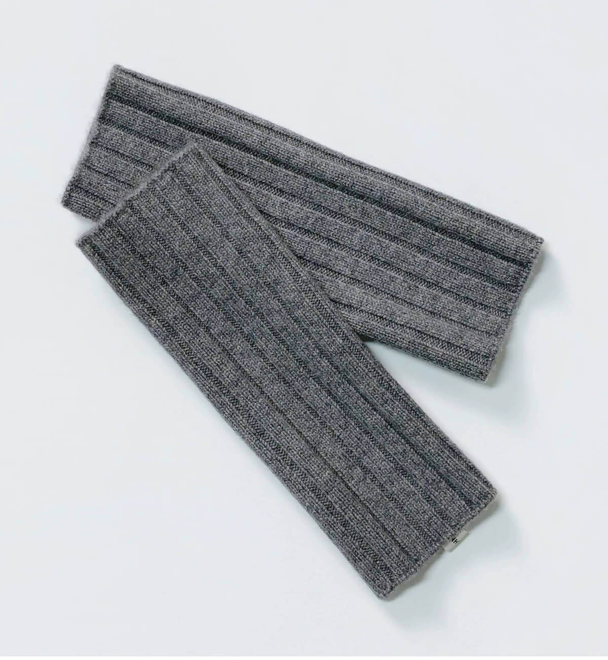 Women's 100% Cashmere Fingerless Gloves in grey 