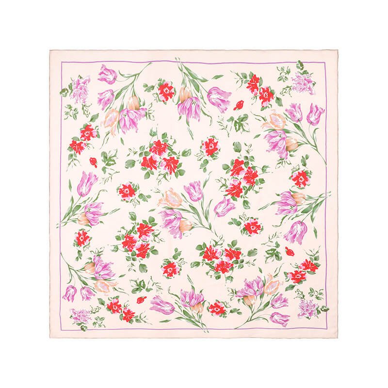 Ethereal 100% Cashmere Printed Square Scarf – Lightweight Luxury, Artfully Crafted