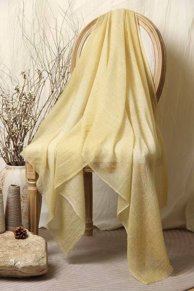 100% Cashmere Ultra-Light Textured Shawl Scarf | Luxury Wrap for Women