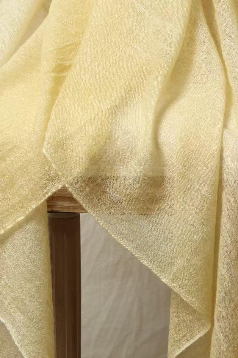 100% Cashmere Ultra-Light Textured Shawl Scarf | Luxury Wrap for Women
