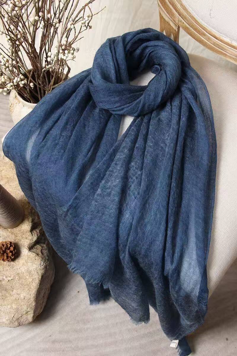 100% Cashmere Ultra-Light Textured Shawl Scarf | Luxury Wrap for Women