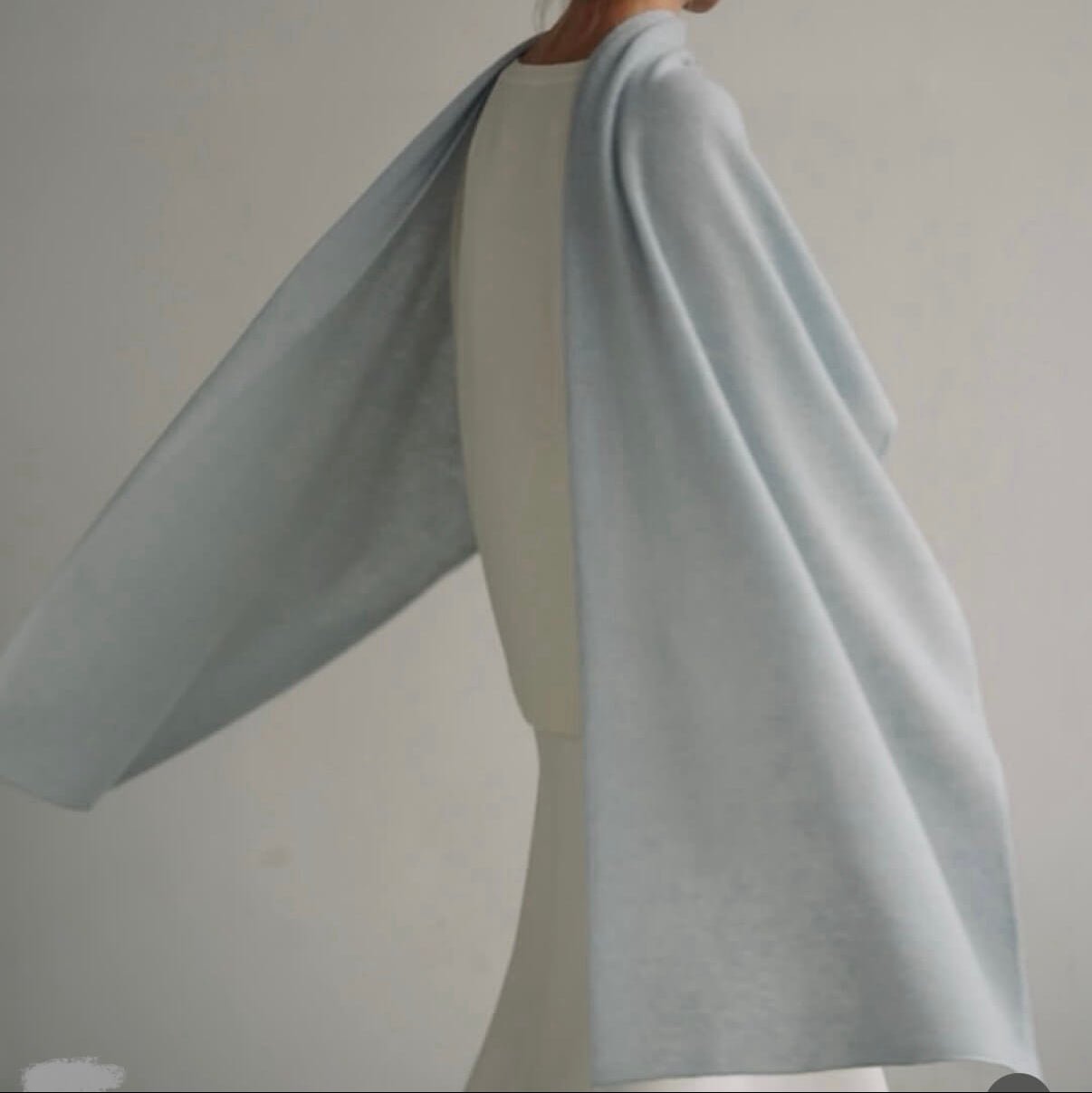 Plain knit cashmere shawl 180×60 cm ultra-soft winter wrap