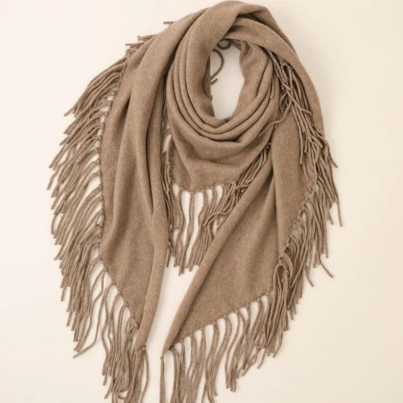 women's pure Cashmere camel poncho Scarf