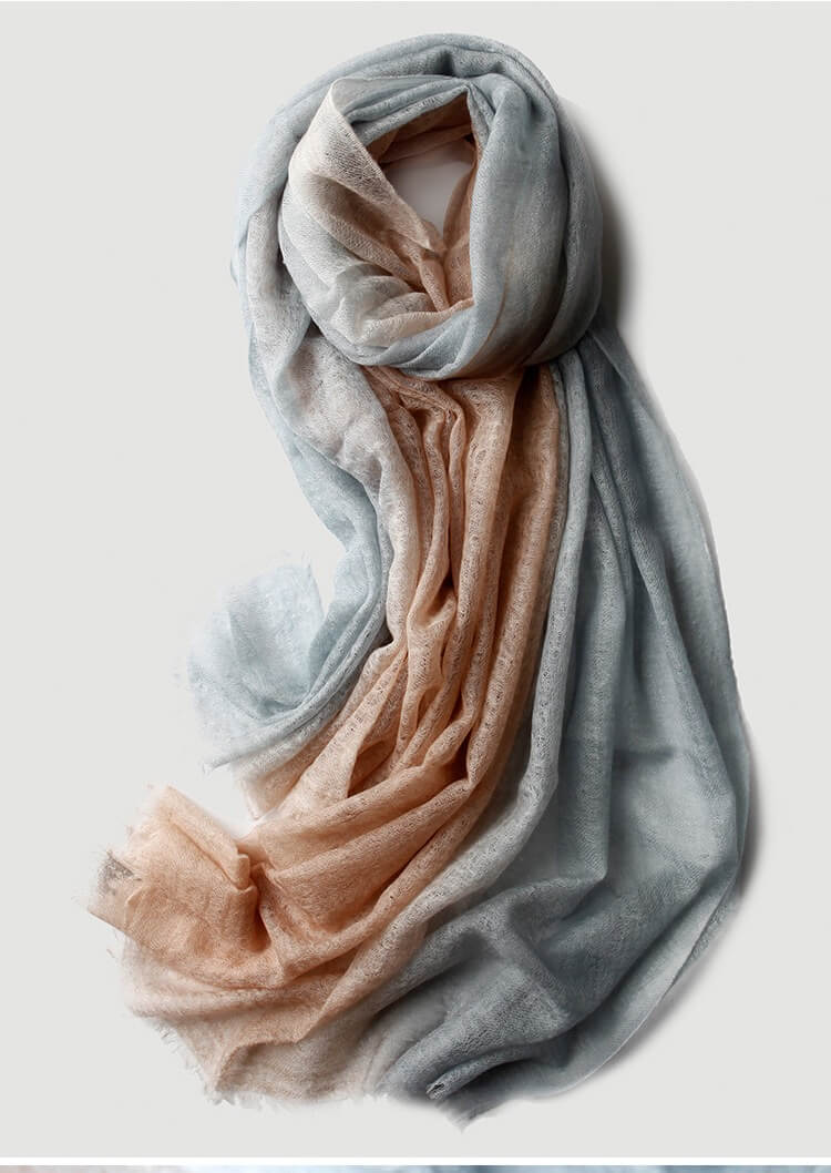 Feather-Light 100% Cashmere Gradient Wrap