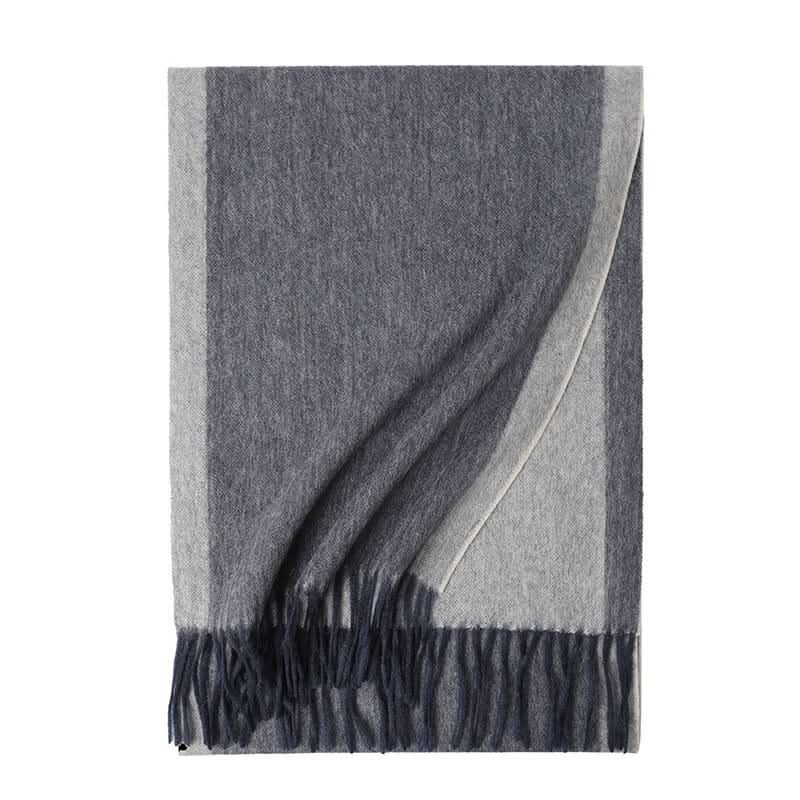 men's Woven Cashmere Scarf in dark grey