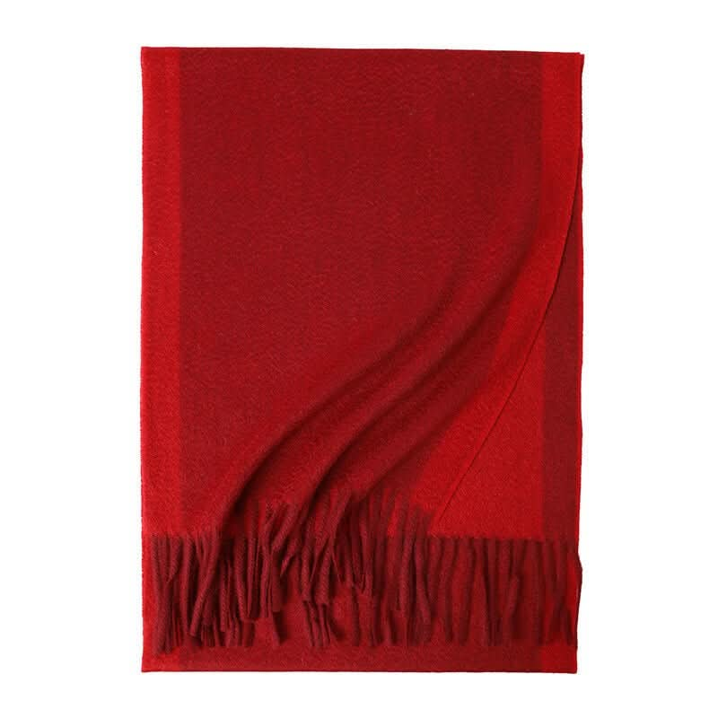 men's Woven Cashmere Scarf in red