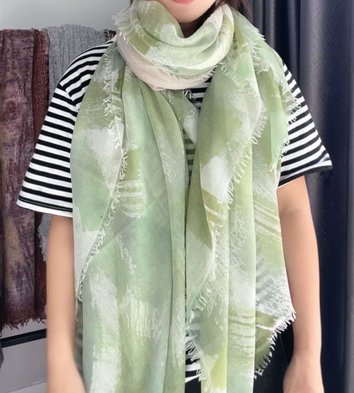 cashmere scarf shawl green