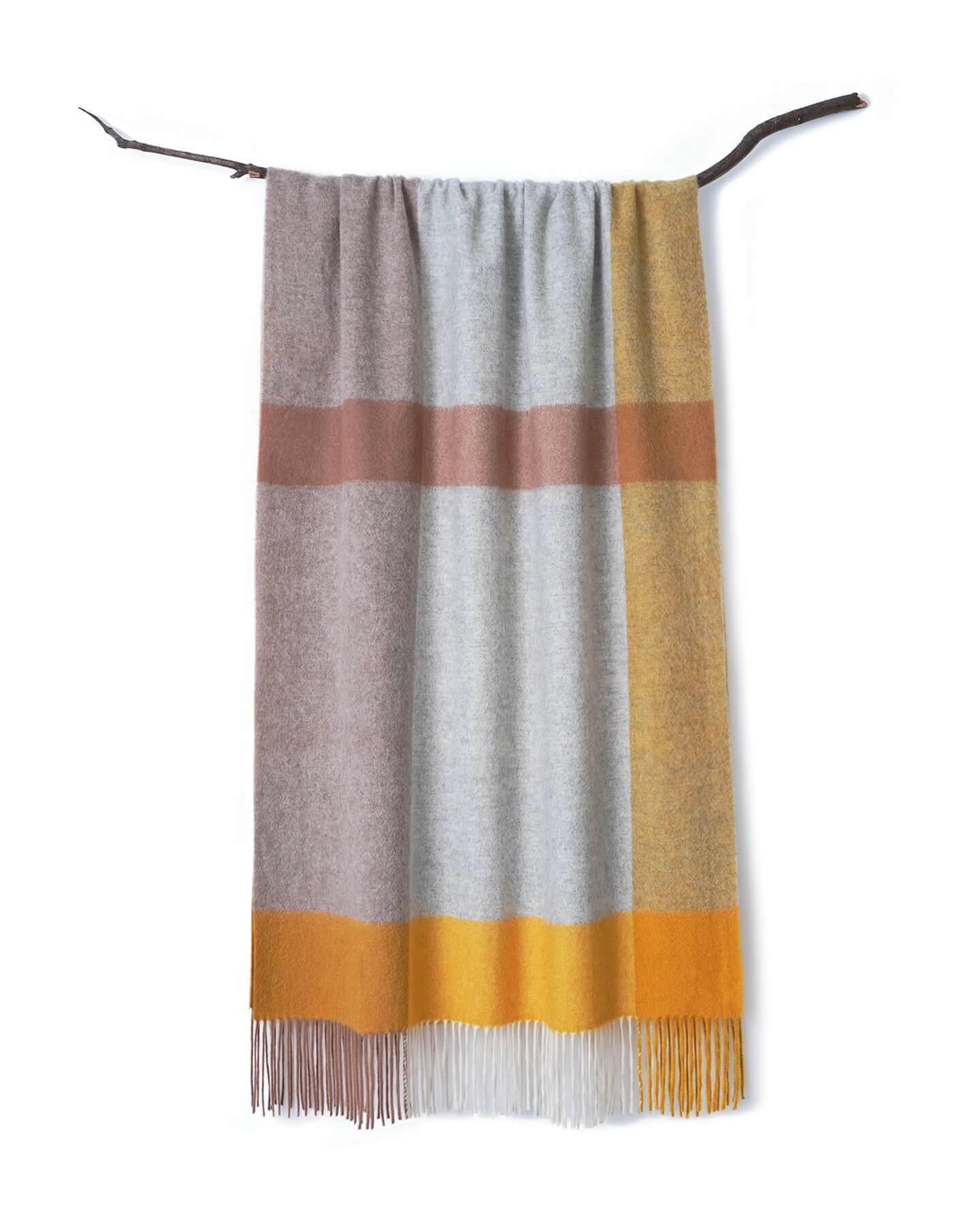 three-tone checkerboard patterns 100% cashmere shawl scarf