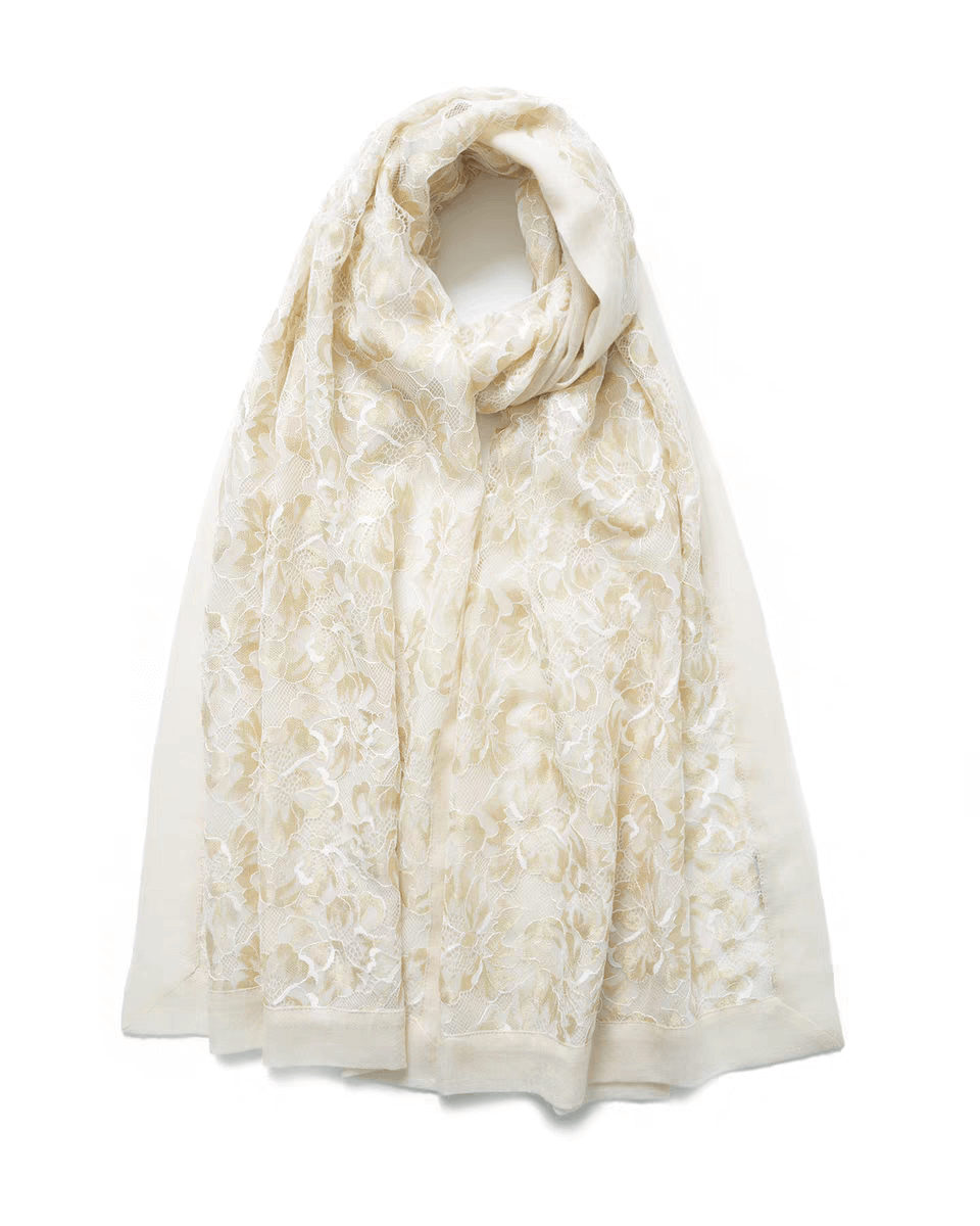 cream white off-white Luxury Cashmere Scarf Shawl