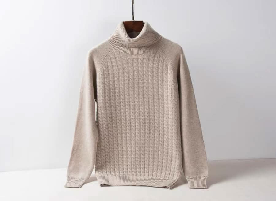 cable knitting cashmere sweater