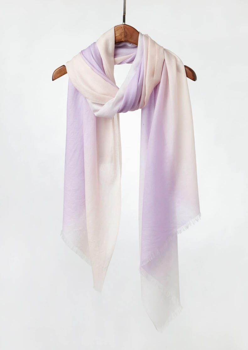 women's 3 colors ombred cashmere scarf. the best cashmere shawl for women or ladies. best travel wrap