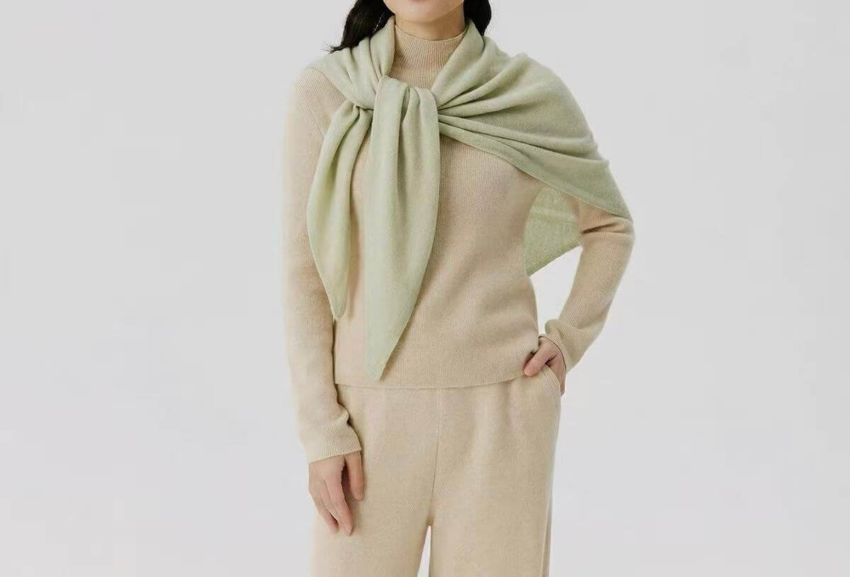 women’s luxury cashmere scarf triangle wrap perfect gift for her soft knit shawl