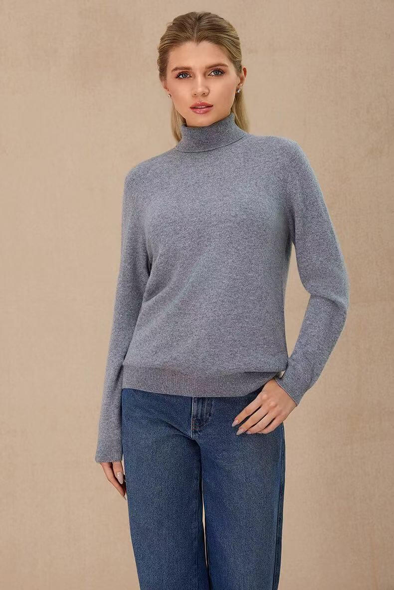 luxury cashmere turtleneck sweater women layering essential