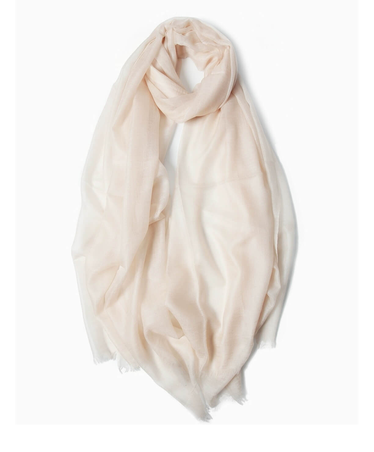 Featherlight 100% Cashmere Wrap Scarf – Ultimate Travel Luxury, Pure and Delicate in white beige