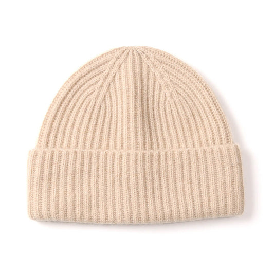 100% cashmere beanie hats ribbed cashmere hats