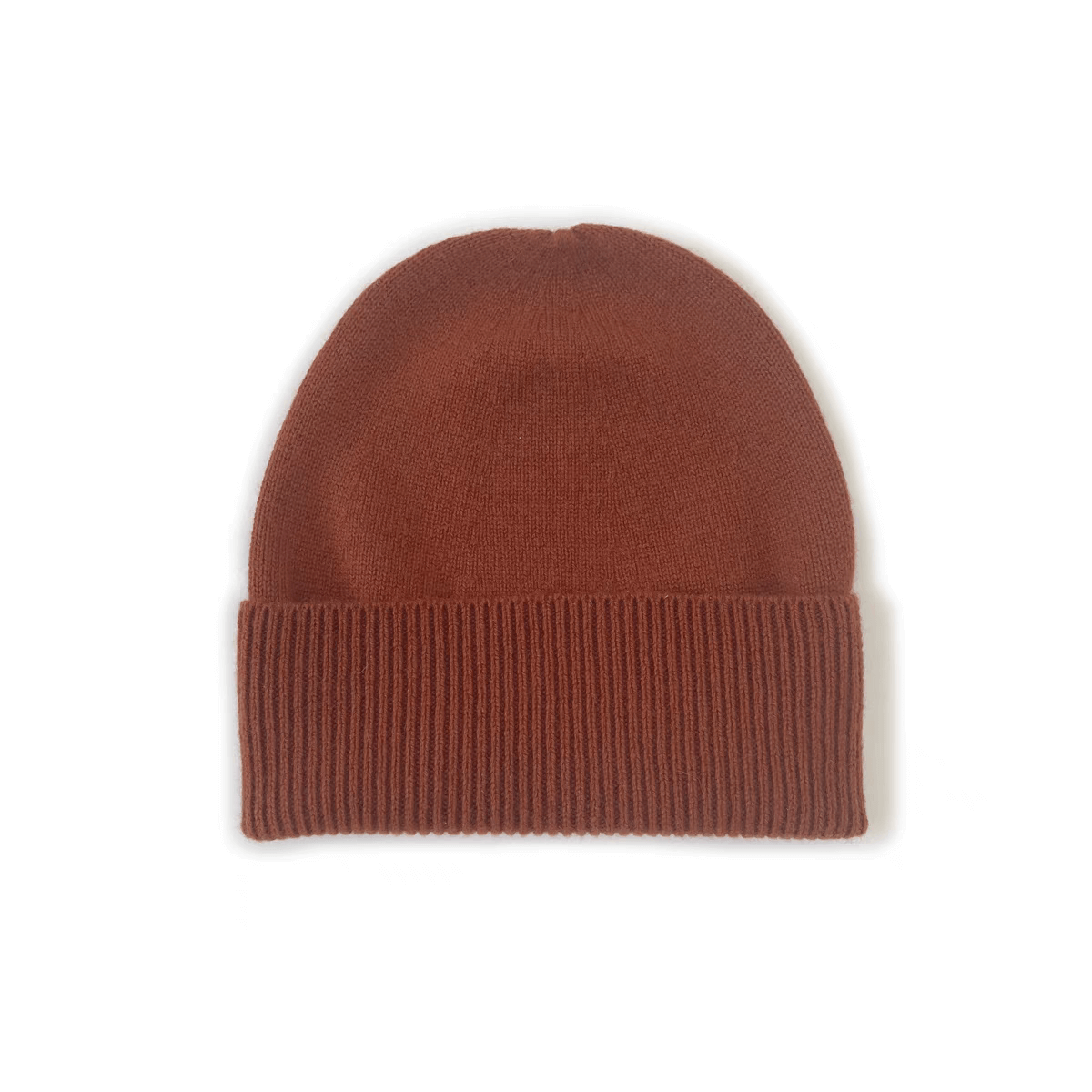 women cashmere beanie in brown color 