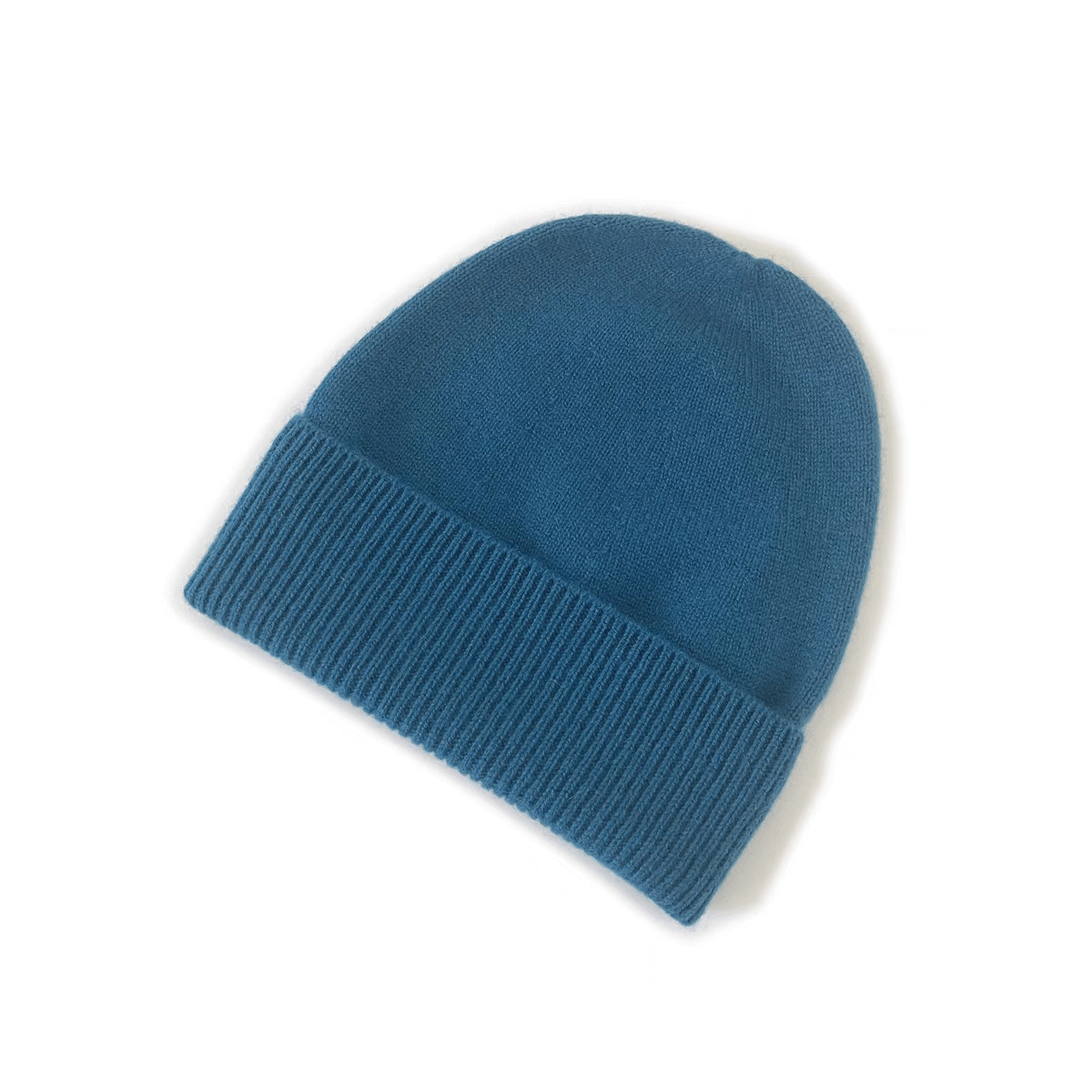 women cashmere beanie in blue color 